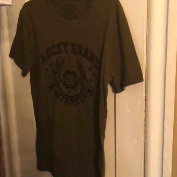 Lucky Brand Single Stitch Olive Green T-shirt - Picture 4 of 7